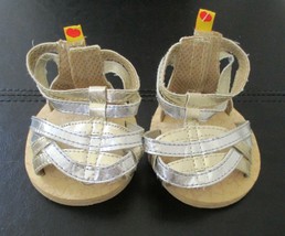 Build A Bear Workshop Silver &amp; Gold Gladiator Sandals - $6.72