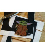 Baby Yoda Mandalorian Meme Star Wars Inspired, Gift Idea Embroidered Patch - £9.44 GBP