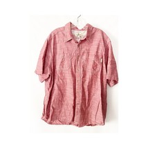 Woolrich Men&#39;s Red Cotton Short Sleeve Button Up Top Shirt Size XXL - £12.01 GBP