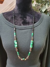 Revamped Women&#39;s Green Polyester Round Neck Long Sleeve Knee Length Dres... - $28.00