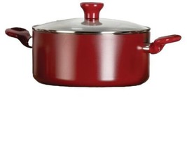 T-FAL ~ RED ~ 5 Quart Stewpot w/Lid ~ Non-Stick ~ Thermo-Spot ~ Cookware - £44.98 GBP