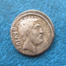 BRUTUS AR DENARIUS SILVER ROMAN AHALA COIN 54 BC - £491.43 GBP