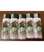 Kittens in Bows Lighters Set of 5 Electronic Refillable Butane Pink - £12.35 GBP