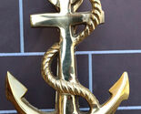 Brass Metal Golden Marine Nautical Sailor Ship Anchor Door Knocker Sculp... - $39.99