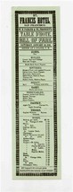 St Francis Hotel REPLICA Menu San Francisco California 1850 - £9.49 GBP