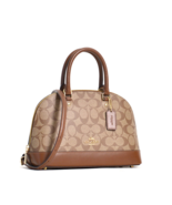 Coach Mini Sierra Satchel Signature Khaki Saddle 2 NWT - $222.75