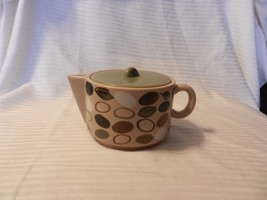 MSRF Design Studio Abstract Design Small Coffee Tea Pot Brown Tones - £23.98 GBP