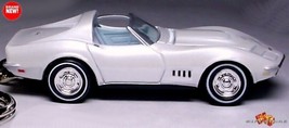 Rare Keychain 1968~69~70 White Chevy Corvette C3 T Top Custom Ltd Great Gift - £38.42 GBP