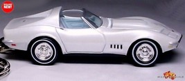 Rare Keychain 1968~69~70 White Chevy Corvette C3 T Top Custom Ltd Great Gift - £37.82 GBP