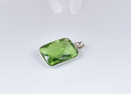 925 Sterling Silver Peridot Handmade Gem Pendant Vintage Gift For Mother PS-2608 - £29.16 GBP