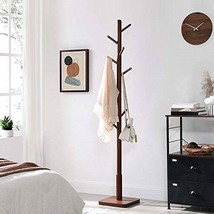Adjustable Height Mid-Century Modern Style Coat Rack in Walnut Wood Finish - $2,672.45 MXN