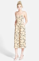 XS - C/MEO Collective Geo Beige Cropped Wide Leg Power Trip Jumpsuit NEW... - $88.00