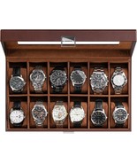 Watch Box Storage Brown Window Holds 12 Compartment  ~NEW in the box~ 15X9X3.5" - $722.26 MXN