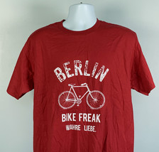 Berlin bike Freak Wahre Liebe T Shirt Mens Large Red Distressed Logo - £17.05 GBP