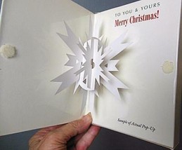 Jesalie Pop Up Card Set of 6 + Envelopes NEW Snowflake - £13.45 GBP