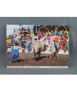 Vintage Postcard - Calgary Stampede Bull Riding Rodeo Clowns - Wilson&#39;s ... - £11.80 GBP