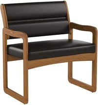 Wooden Mallet Valley Bariatric Guest, Sled Base Chair, Medium Oak - $284.99