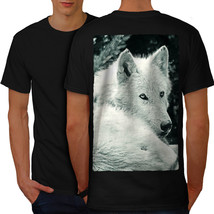 White Wolf Look Shirt Predator Dog Men T-shirt Back - £10.38 GBP