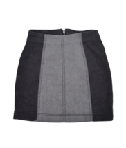 Free People Mini Skirt Womens 0 Black Grey Striped Pencil Cotton A Line - £15.44 GBP
