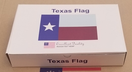 Texas 3&#39;x5&#39; USA Embroidered &amp; Sewn Gift Boxed Flag 100% Organic Hemp - £38.36 GBP