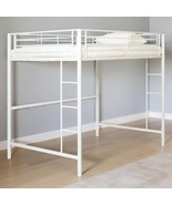 Isabelle &amp; Max Elita Full Metal Loft Bed in White by Viv Rae Space-Savin... - $390.16