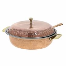 Parijat Handicraft Indian Serveware Donga Copper Serving Bowl Tureen With Spoon - £47.25 GBP