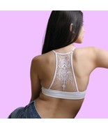 White Boho Sheer Lace Tattoo Floral Bralette - $28.00