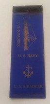 Matchbook Cover Matchcover US Navy Ship USS Badger - $2.85