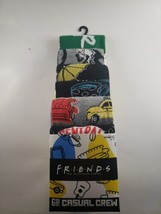 Friends TV Series Mens Themed Crew Socks 6 Pack Shoe Size 8-12 Multicolored - £14.52 GBP