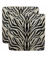 Ebros Giant Cat Tiger Prints Large Square Dinner Plate Set of 2 10.75&quot;Pl... - $49.19 CAD