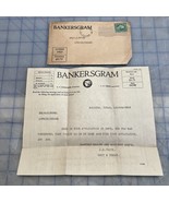 Antique Document Bankersgram Houston Texas 1923 Flu Outbreak Insurance - €18,62 EUR
