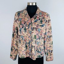 Christopher &amp; Banks Women&#39;s Small S Linen Blend Paisley Bohemian Jacket Blazer - £21.05 GBP