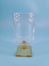 Federal Glass Nordic Topaz Stem Glass Vintage Barware Small Juice Cordial  - $9.00