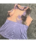 White Birch XL Tie Dye Tank Top Pocket Sleeveless Purple Peach Casual - $281.01 MXN