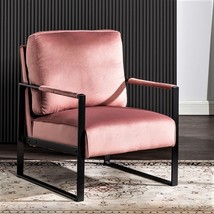 Container Furniture Direct Classic Mid Century Modern Accent Chair With, Rose - £110.03 GBP