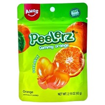 Amos Peelerz Gummy Orange Peelable Gummies TikTok Viral Candy 2.19 oz - £11.62 GBP