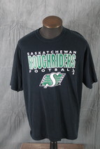 Saskatchewan Roughriders Shirt (Retro) - Block Script with Logo - Men&#39;s 2XL - $828.47 MXN
