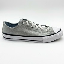 Converse CTAS Ox Wolf Grey Glitter Kids Casual Shoes 666896C - £27.48 GBP