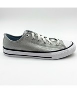 Converse CTAS Ox Wolf Grey Glitter Kids Casual Shoes 666896C - £27.48 GBP