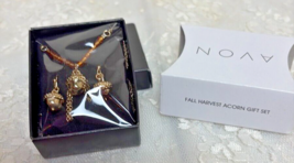 Fall Harvest Acorn Necklace and Earrings Gift Set - $18.79