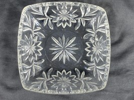 Vintage Anchor Hocking Early American Prescut EAPG - 6.5 x 6.5&quot; Square Dish Bowl - £7.74 GBP