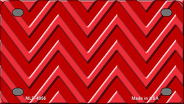 Red Light Red Chevron Novelty Mini Metal License Plate Tag - £11.82 GBP