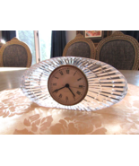 Waterford Crystal Shelf Mantel Desk Clock  Signed 8&quot;W Large Oval New Bat... - $838.03 MXN