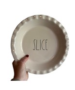 Rae Dunn Artisan Collection Decorative Slice White Pie Plate Dish Thanks... - $14.85