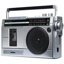 ION Audio Retro Rocker Portable Boombox Speaker Bluetooth AM/FM Radio Cassett - £128.29 GBP