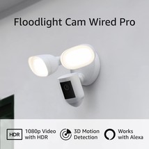 Bird&#39;S Eye View And 3D Motion Detection On The Ring Floodlight Cam Wired, White. - £229.83 GBP
