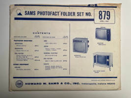 SAMS PHOTOFACT FOLDER SET NO. 879 APRIL 1967 MANUAL SCHEMATICS - $4.95