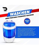 1.2kg Portable Single Tub Washer ECO Compact Mini Washing Machine Space ... - $75.23