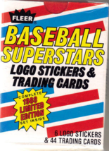 1988 Baseball Superstars Logo Stickers/Trading Cards, New - $6.95