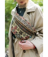Fabric women&#39;s crossbody bag and waist bag. Waist bag made of cotton, ta... - £47.99 GBP